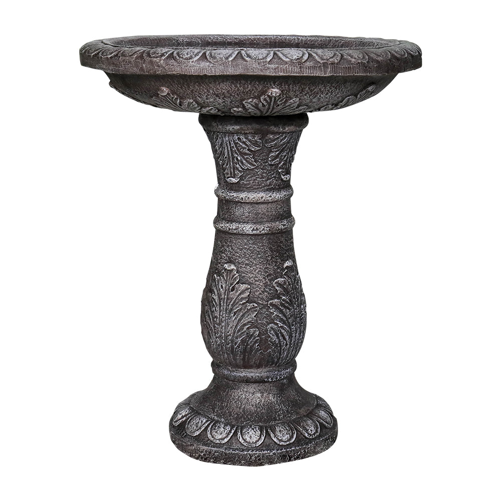 24.4"H-Fibre Reinforced Concrete Garden Birdbaths with Pedestal