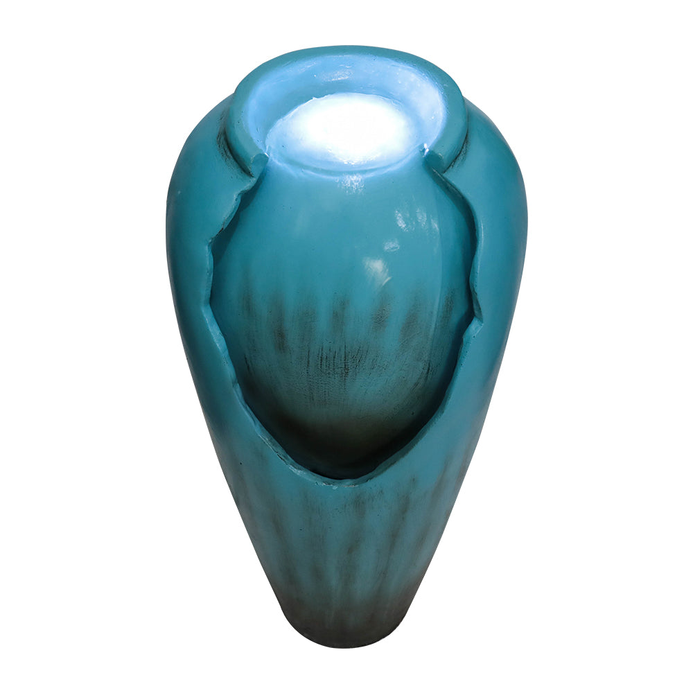 30.7-in H Concrete Jar Outdoor/indoor Fountain with LED light