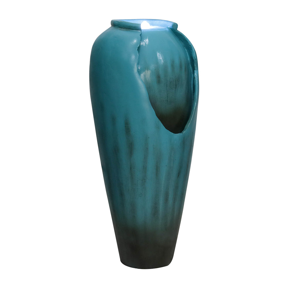 30.7-in H Concrete Jar Outdoor/indoor Fountain with LED light