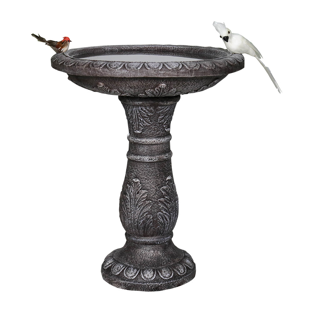 24.4"H-Fibre Reinforced Concrete Garden  Birdbaths with Pedestal