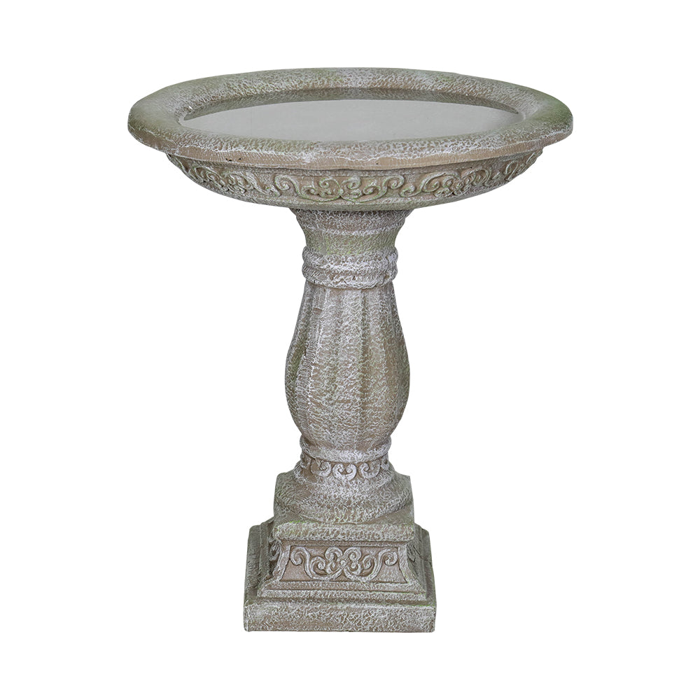 Freestanding Pedestal Bird Bath Side Profile