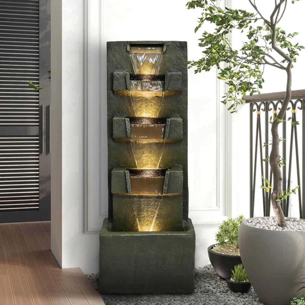 Indoor/Outdoor 5-Tier Water Feature for Relaxation