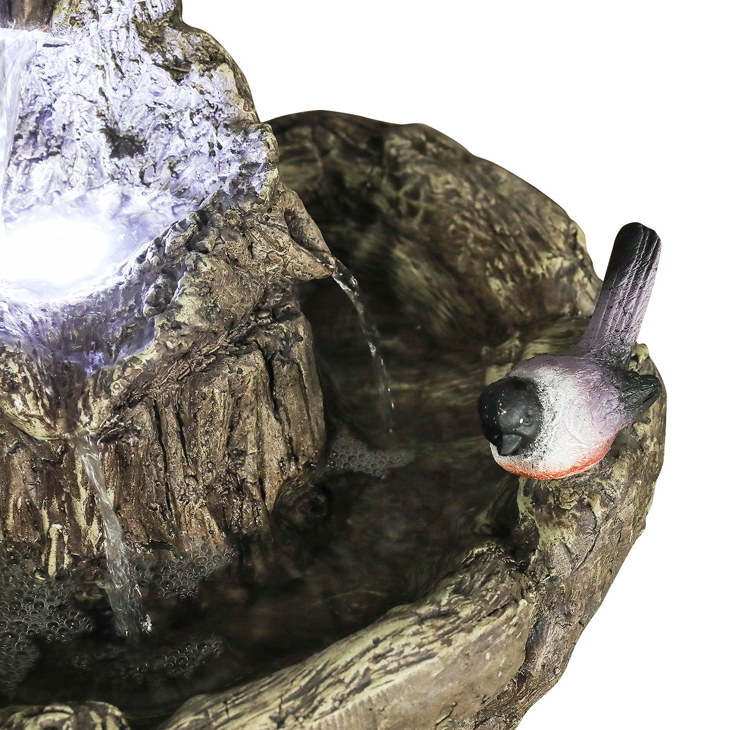 Relaxing Flowing Water Sound from 2-Tier Outdoor Fountain