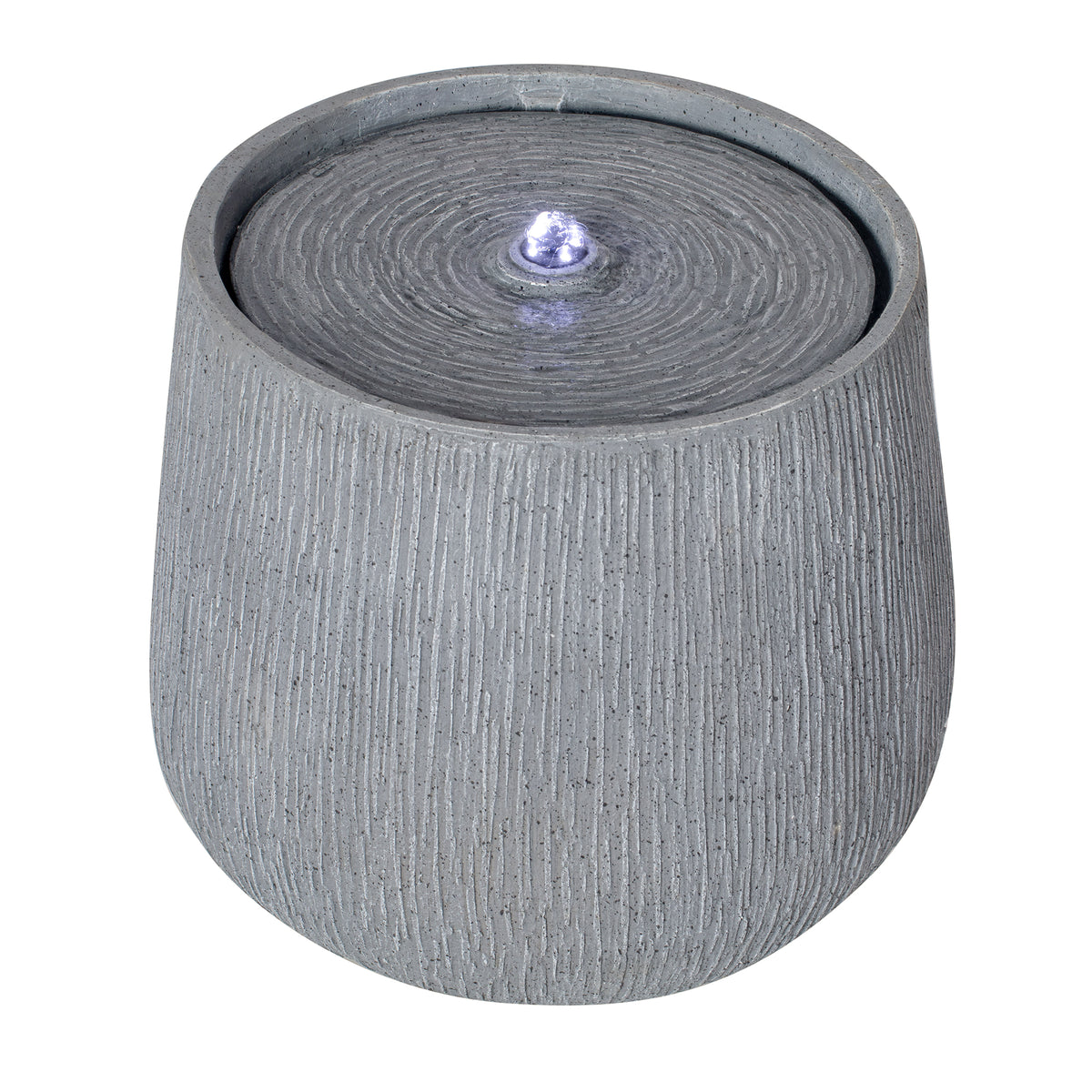 Resin Bubbler Fountain Outdoor Rippled Drum product view