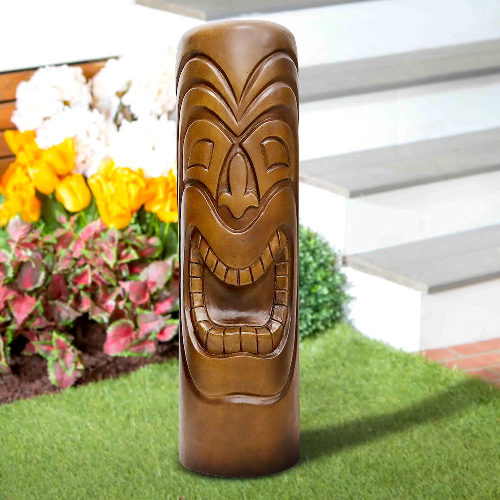 35.8“H-Cement Tiki Totem decoration suitable for indoor/outdoor