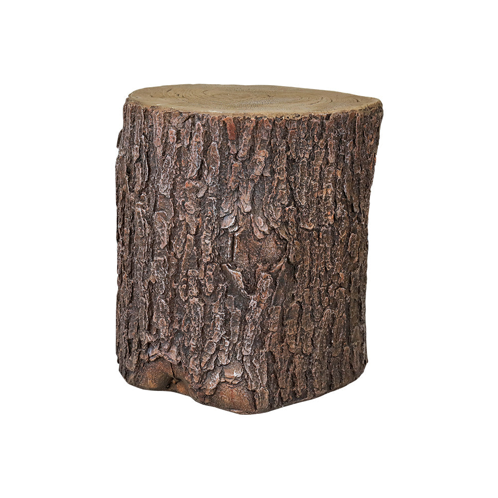 Outdoor Concrete Faux Oak Stump Statue - Functional Garden Decor and Table
