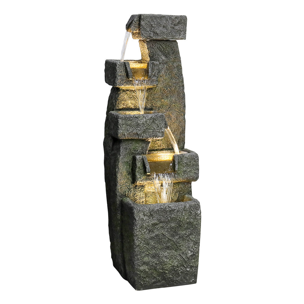 Resin Tiered Outdoor Fountain 5 Tier Modern material texture detail