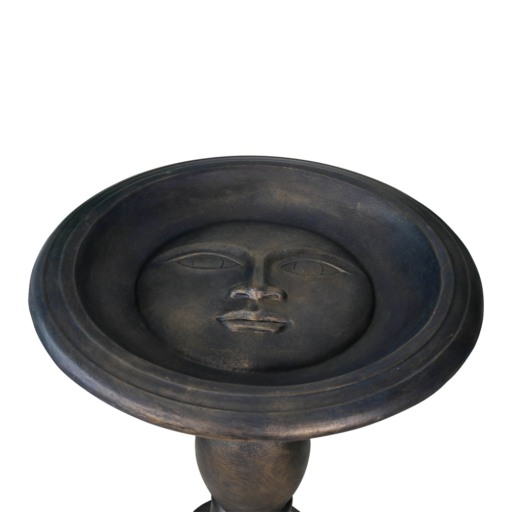 Fibre Reinforced Concrete Antique Birdbath with Bottom Stand for Outdoor Garden Decor
