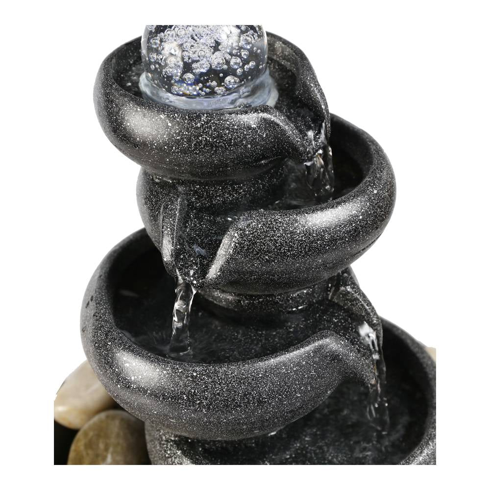 5-Tiered Zen Tabletop Indoor Fountain with Galss Ball