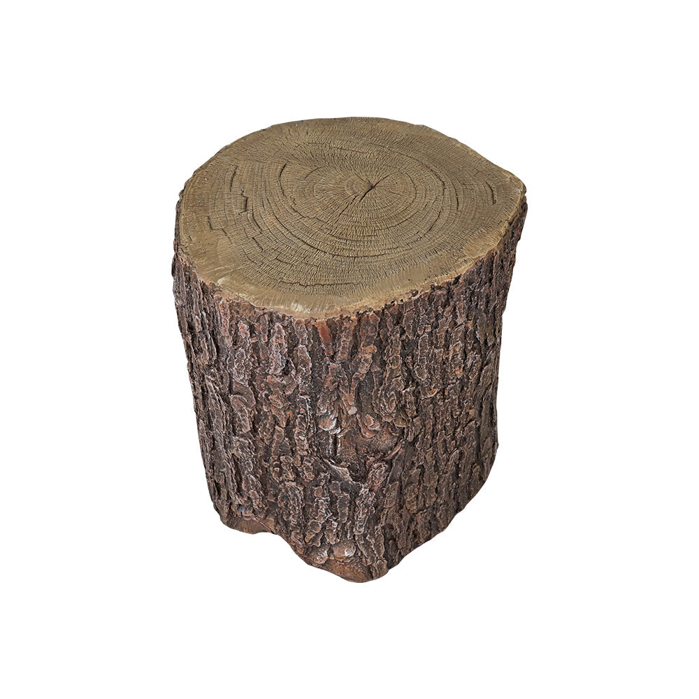 Outdoor Concrete Faux Oak Stump Statue - Functional Garden Decor and Table
