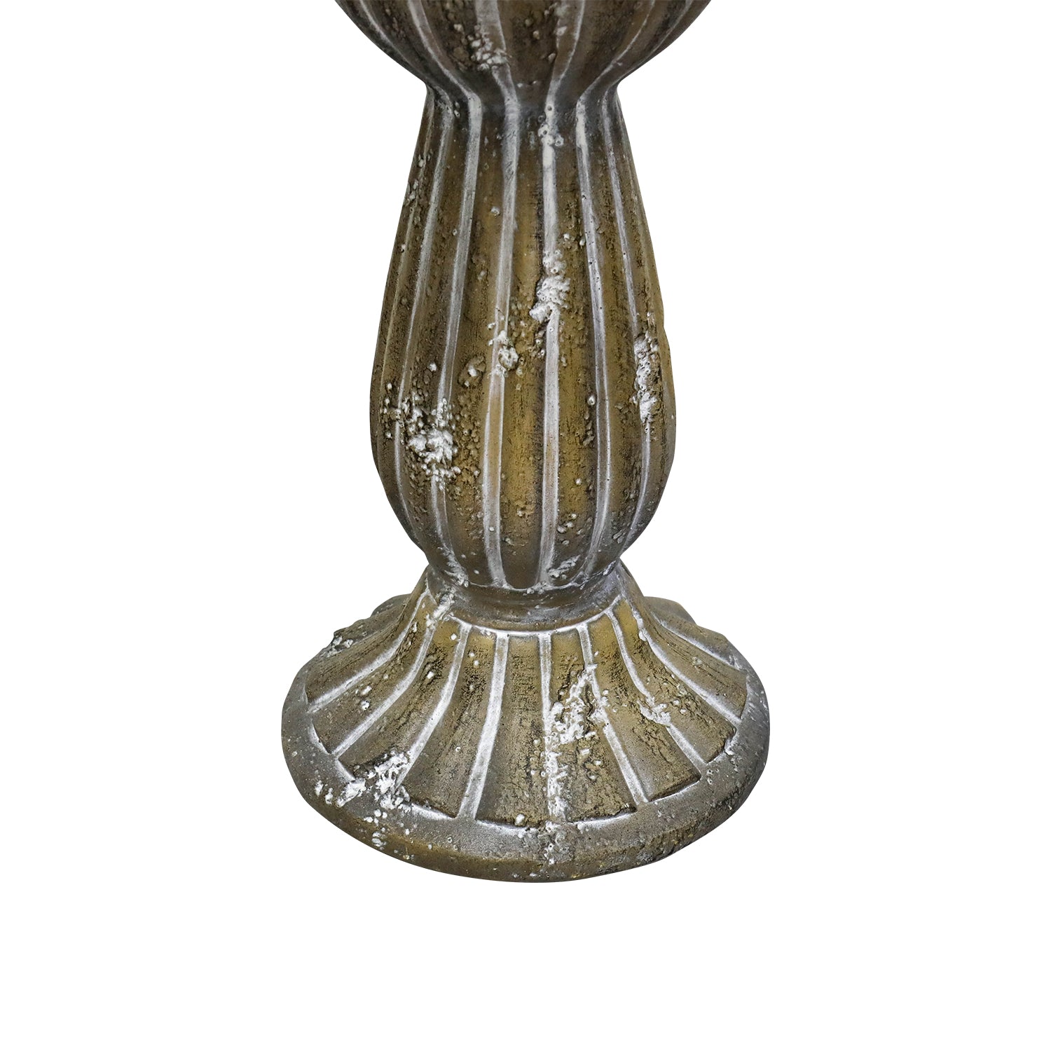 18.1&quot; H Antique-Style Birdbath for Freestanding Distressed for Patio, Yard, and Outdoor Decor