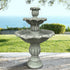 39.3 Inch Fiber Reinforced Concrete 3-Tier Lotus Leaf Fountain