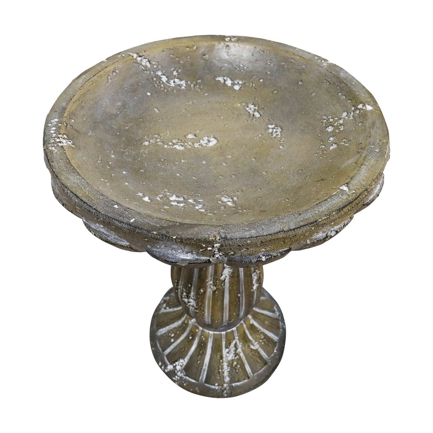 18.1&quot; H Antique-Style Birdbath for Freestanding Distressed for Patio, Yard, and Outdoor Decor