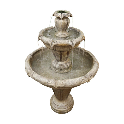 Concrete 3 Tier Water Fountain Large Estate product view