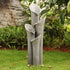BBabe 4-tier cascading rock fountain outdoor placed on a lush green lawn