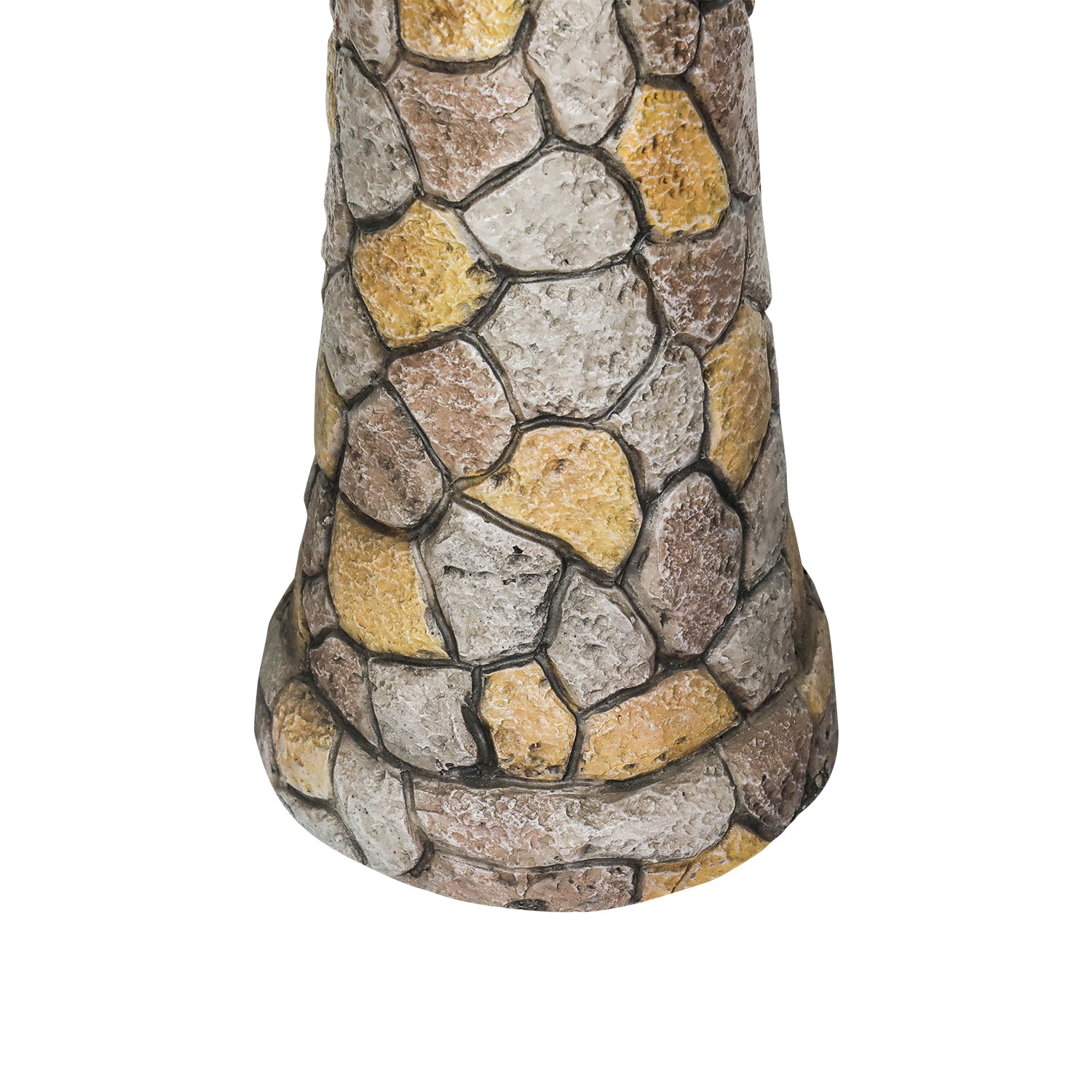 Close-up Detail of Mosaic Stone Pillar