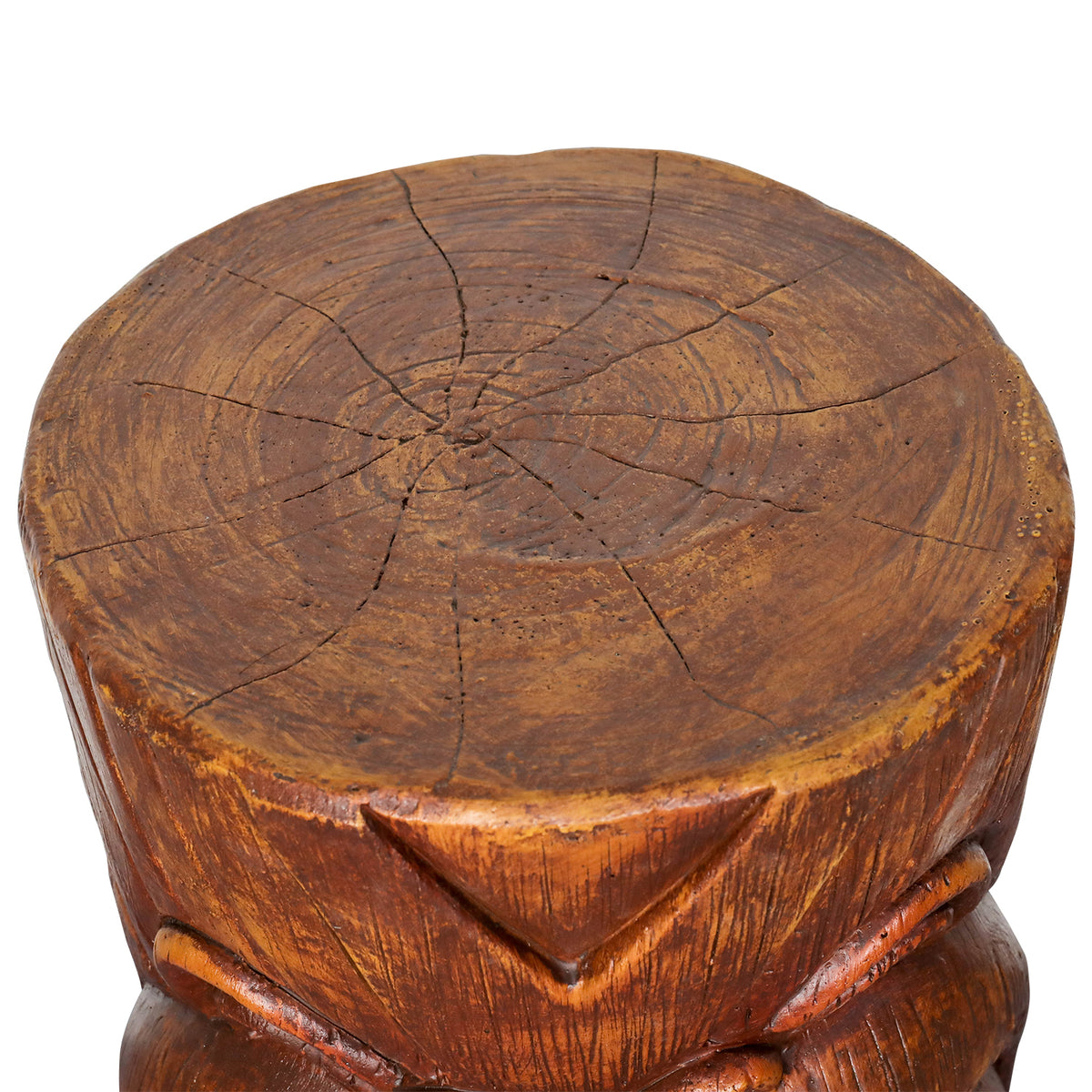 Close-up of Realistic Faux Wood Grain Texture on Concrete
