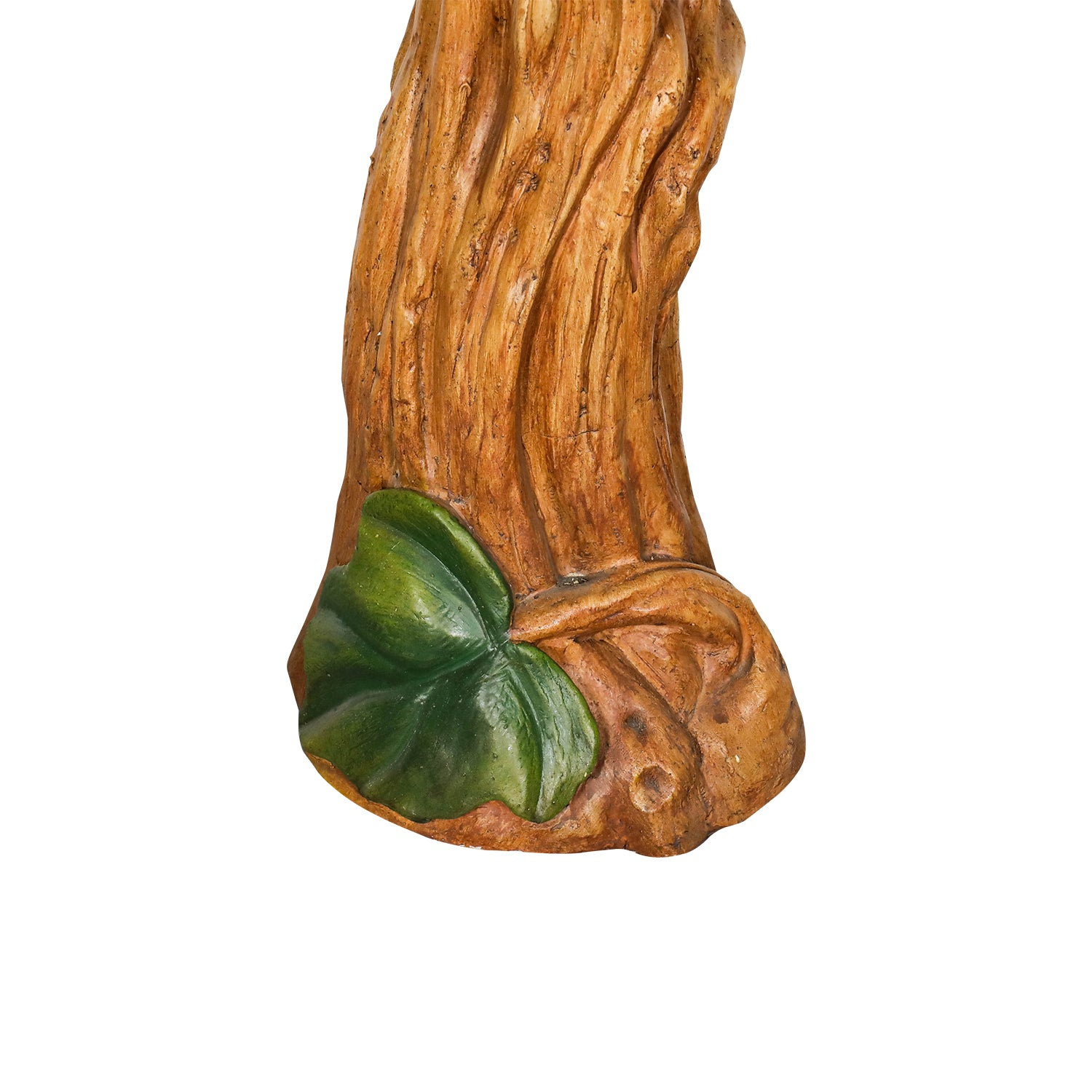 Outdoor Bird Bath with Faux Wood Stump Pedestal