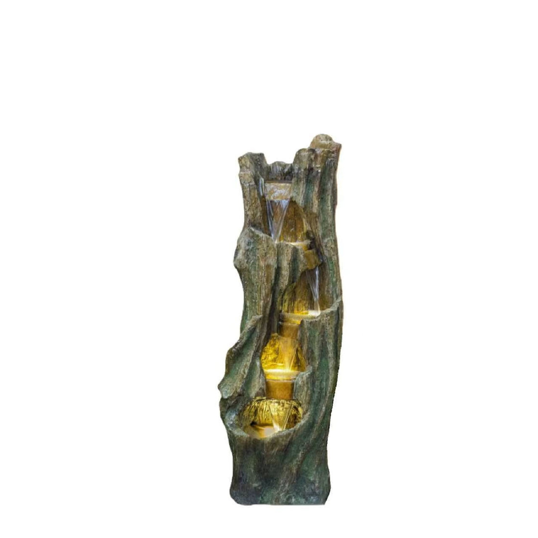 Resin Tree Trunk Outdoor Fountain 39 Inch