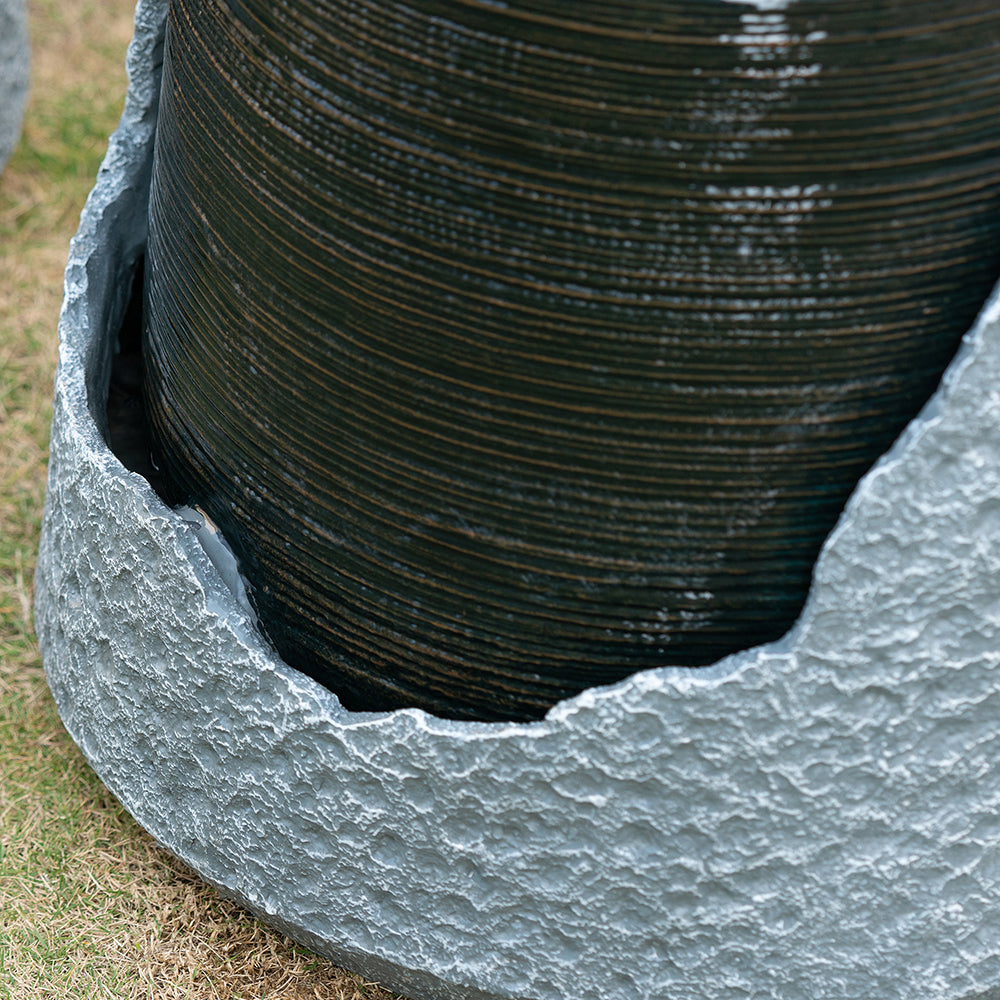 Resin Cut Away Urn Outdoor Water Fountain 18 Inch dimensions and size