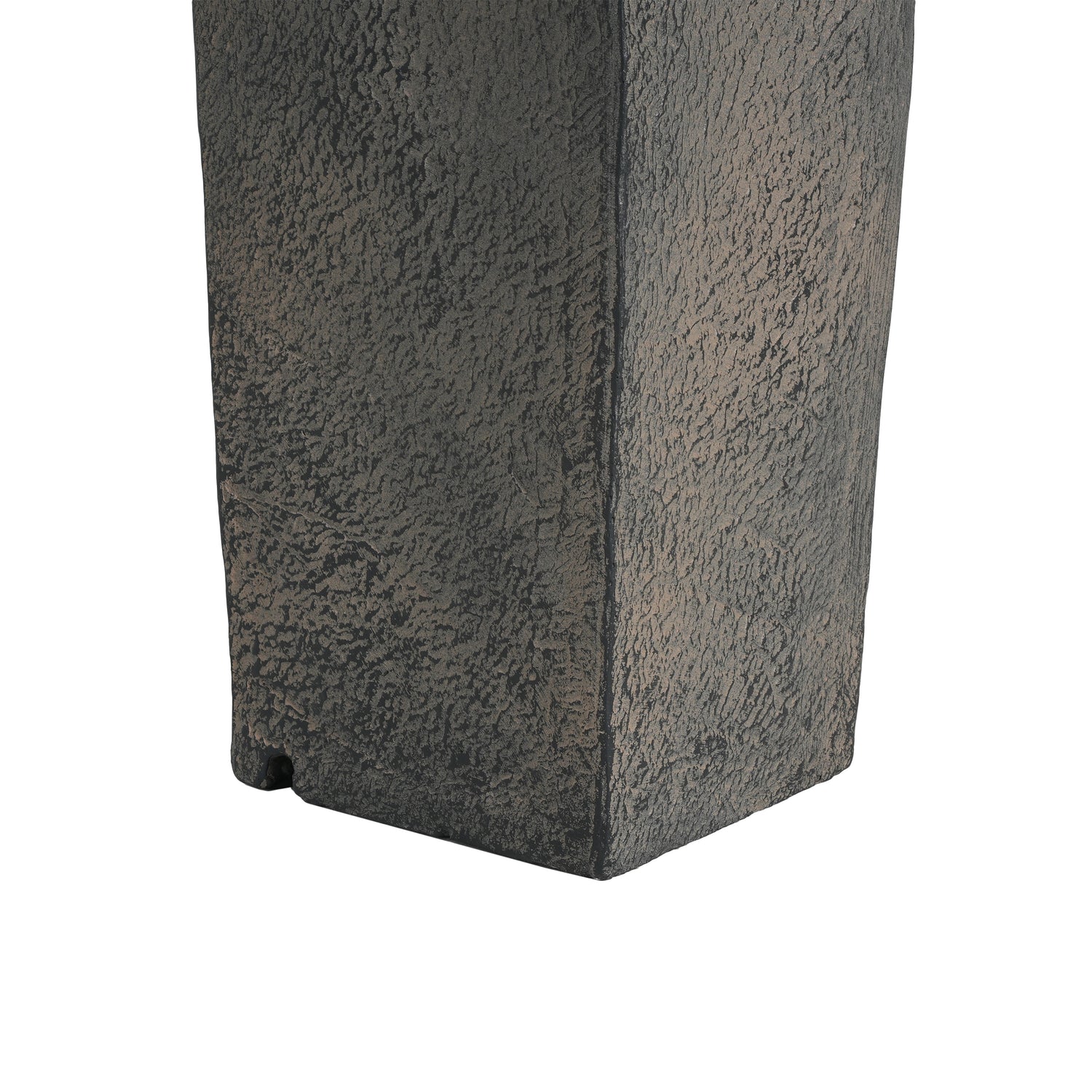closeup of gray cast concrete column texture