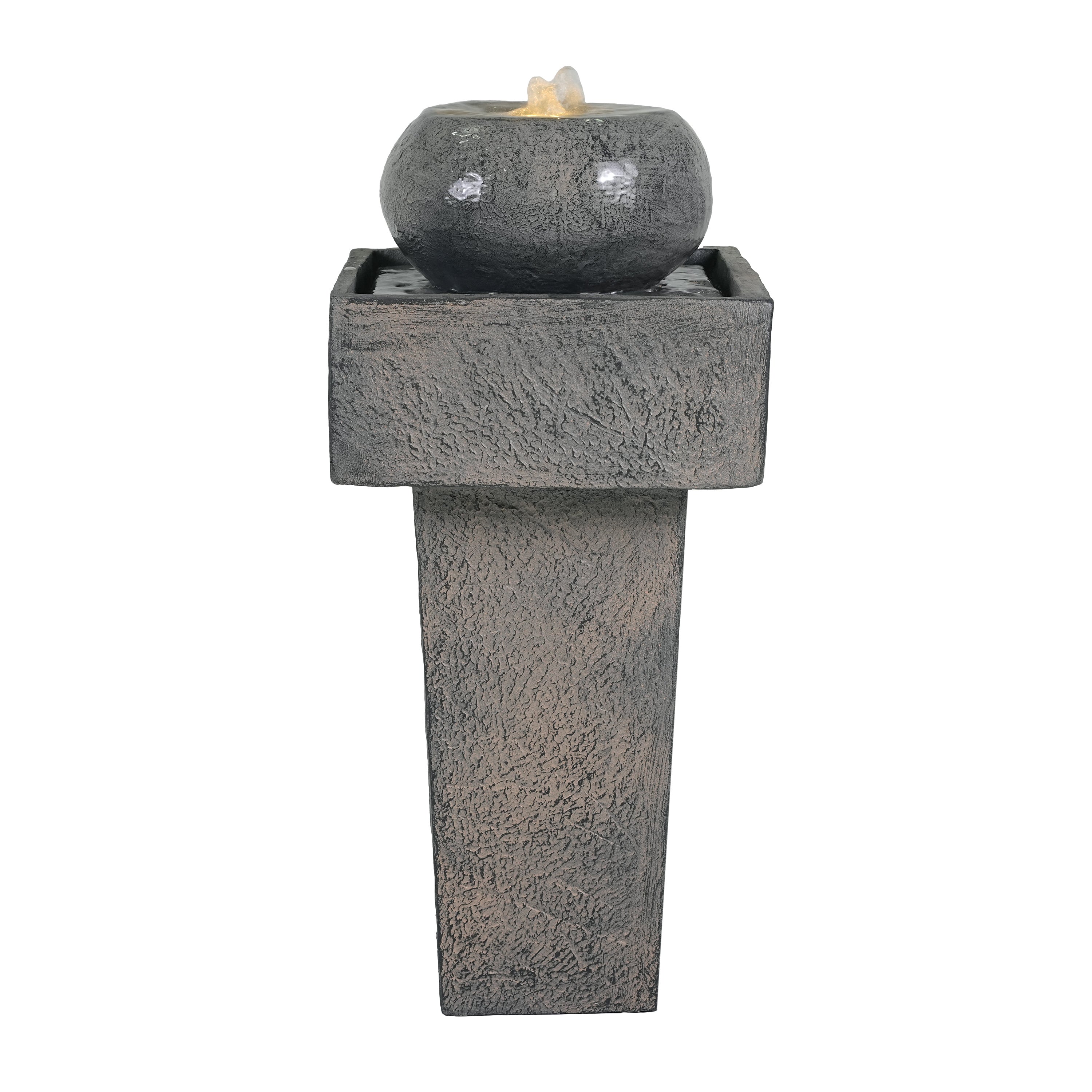 25.59 inch concrete orb column fountain size dimensions