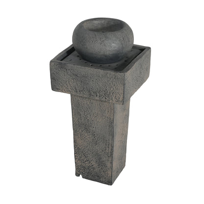 concrete orb column fountain side view