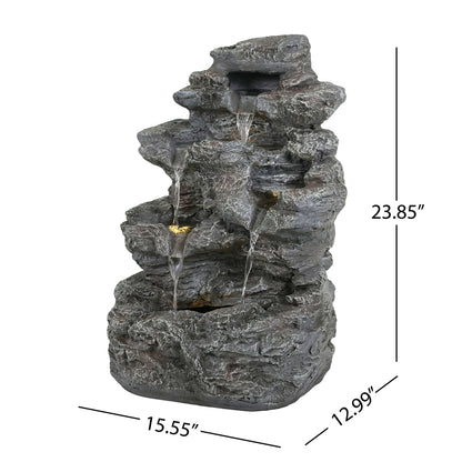 23.75 inch concrete rock ledge fountain size dimensions