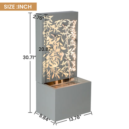 30.71 inch leaf wall cascade fountain size dimensions