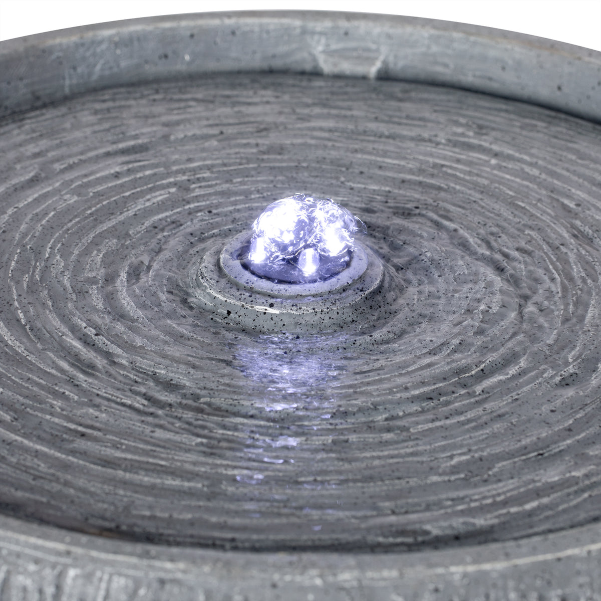 Resin Bubbler Fountain Outdoor Rippled Drum product view