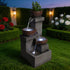 Resin Outdoor Fountain and Planter Stacked Stone