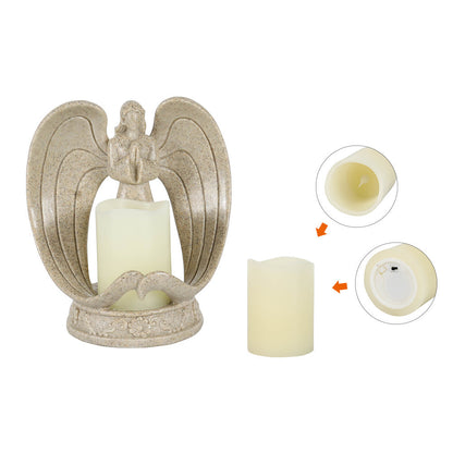 Resin Angel Electronic Candle Holder Decoration