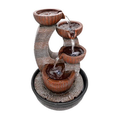 Resin Bowl Indoor Tabletop Fountain-16.1&quot;H