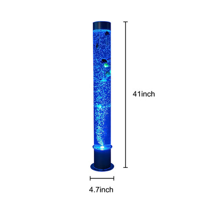 Acrylic Bubble Light with Simulated Fish and16 Color Changing Light Effects