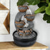 15.7 Inch Poly-Resin 4-Tier Tabletop Fountain with LED Lights - Full View