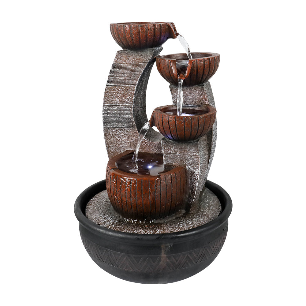 Resin Bowl Indoor Tabletop Fountain-16.1&quot;H