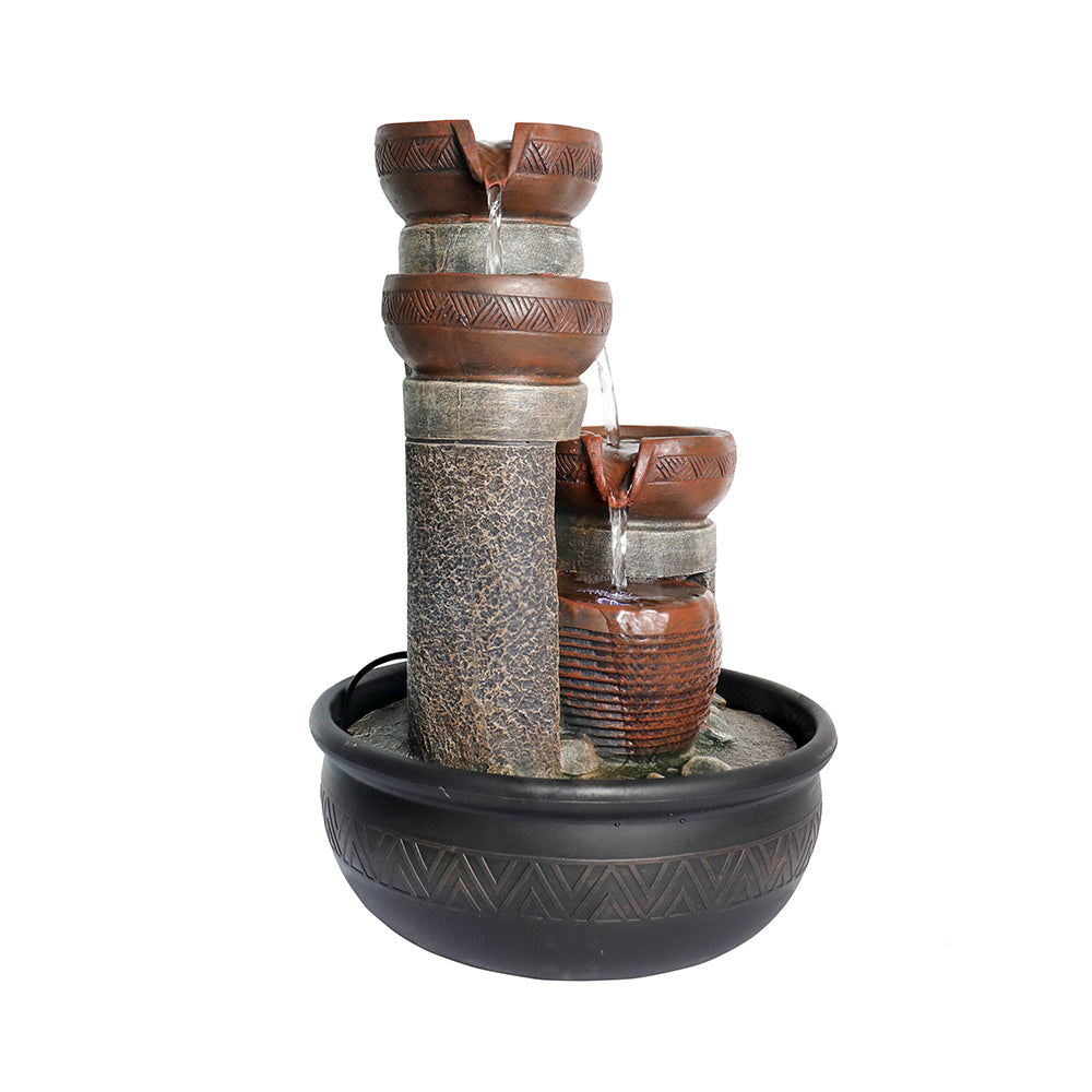 Active tabletop fountain from image_0.png captured from a 90-degree left profile view on white.