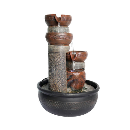 Active tabletop fountain from image_0.png captured from a 90-degree left profile view on white.