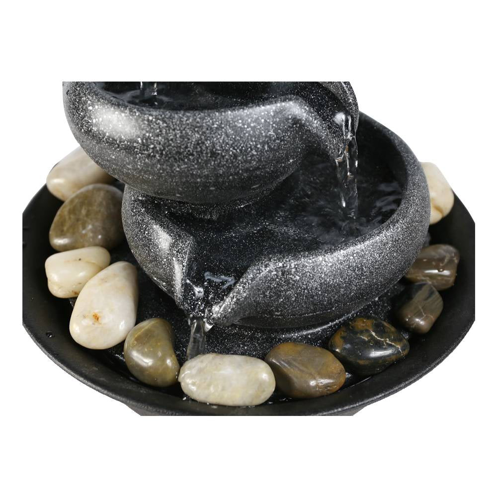 5-Tiered Zen Tabletop Indoor Fountain with Galss Ball