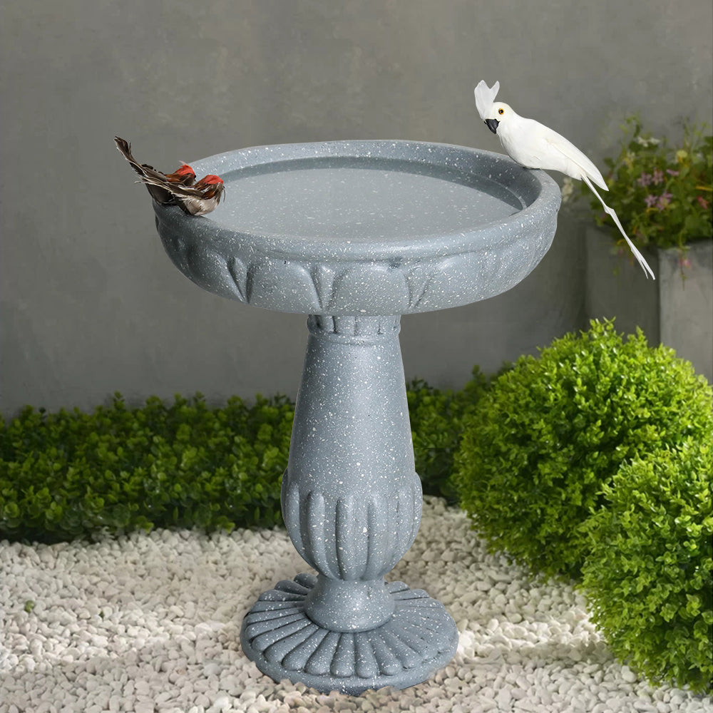 21.2&quot;H-Fibre Reinforced Concrete Garden Birdbaths with Pedestal